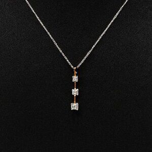 Diamond Accent Necklace 18K Gold Over Sterling Silver